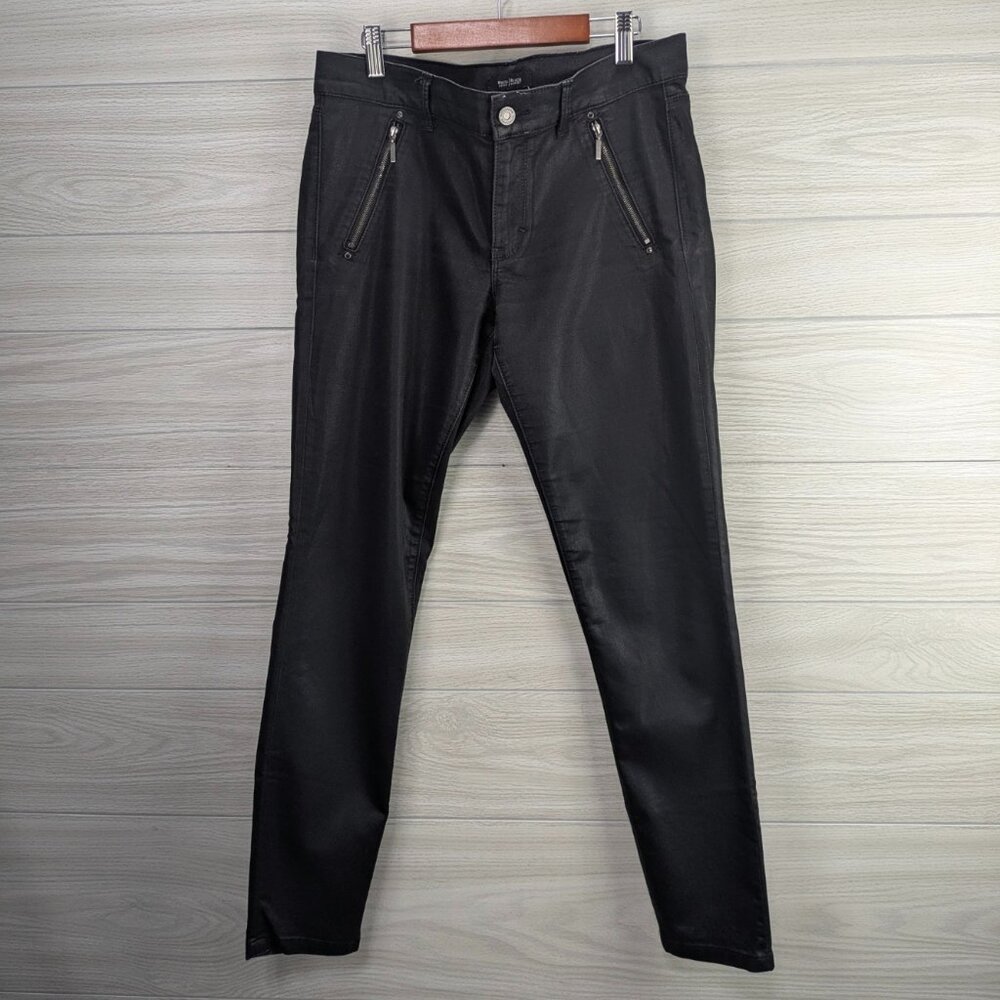 WHBM MidRise Coated Moto Skinny Pants